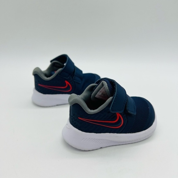 NIKE NAVY STAR RUNNER INFANT ATHLETIC SHOES SIZE 2 - Picture 5 of 12